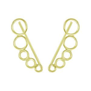 Sterling Silver 925 Open Circle Ear Climbers